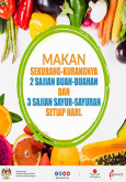 Makan Sekurang-Kurangnya 2 Sajian Buah-Buahan dan 3 Sajian Sayur-Sayuran Setiap Hari